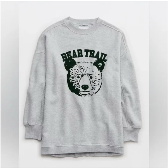Aerie Gray Bear Trail Sweatshirt - Picture 1 of 4